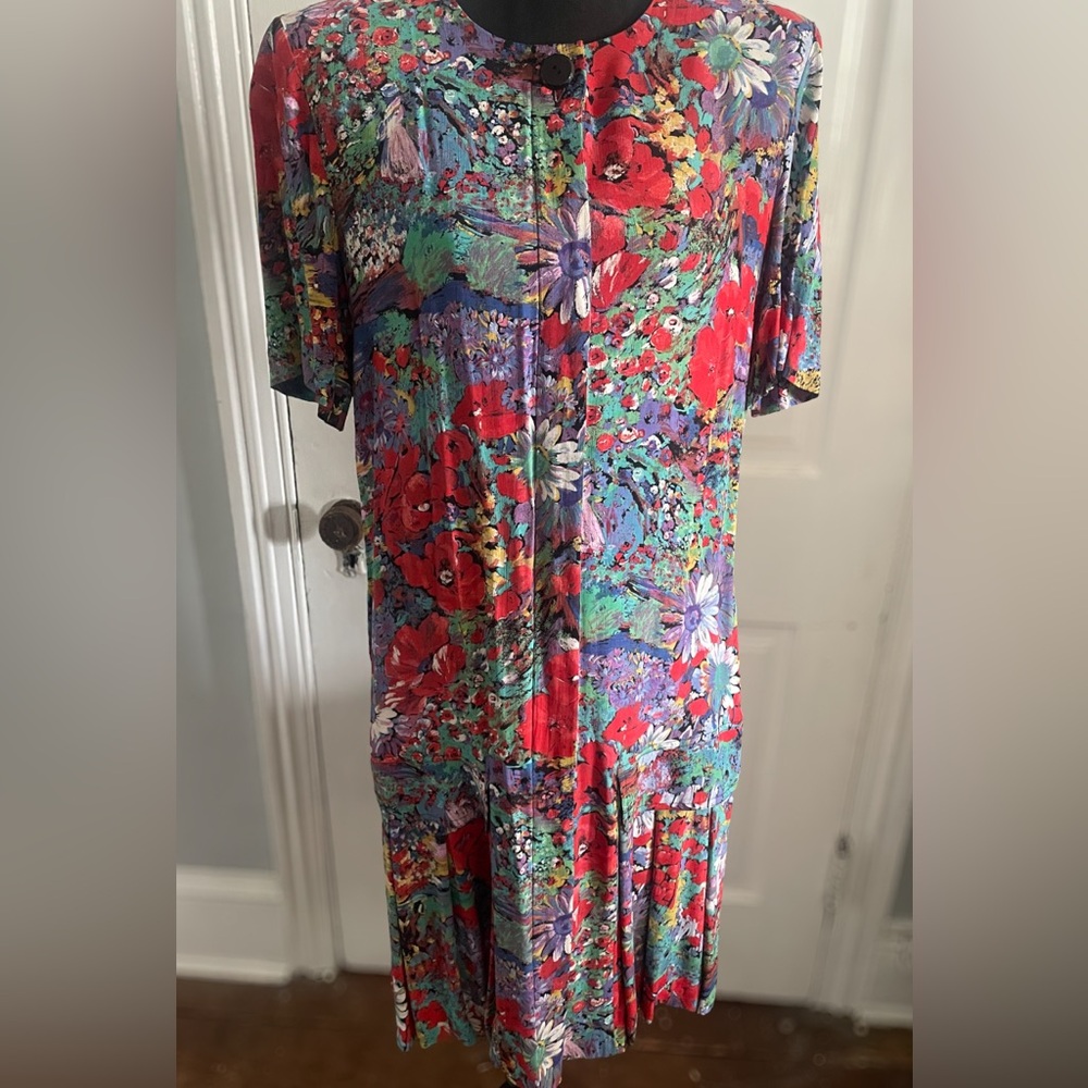 Vintage Floral Impressionist Painting Dress